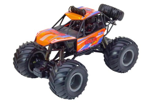 DUŻY SAMOCHÓD ZDALNIE STEROWANY AUTO RC 1:8 ROCK CRAWLER AMORTYZATORY PILOT 2.4G AKU