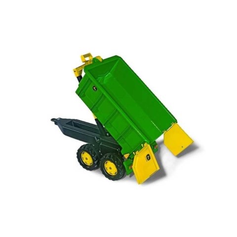 DUŻA PRZYCZEPA DWUOSIOWA WYWROTKA ROLLY TOYS JOHN DEERE WYWRACANA SKRZYNIA