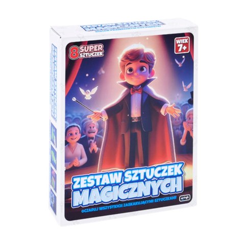 Zestaw Sztuczek Magicznych 8 Elementów Instrukcja Magiczne Rekwizyty