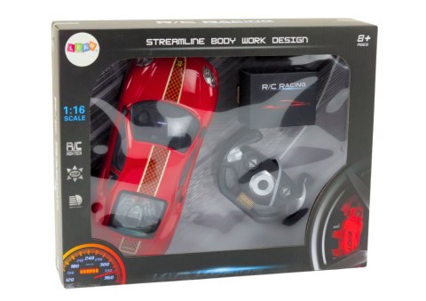 Auto Sportowe Zdalnie Sterowane Na Pilota 1:16 R/C Czerwone Auto Sportowe Zdalnie Sterowane Na Pilota 1:16 R/C Czerwone