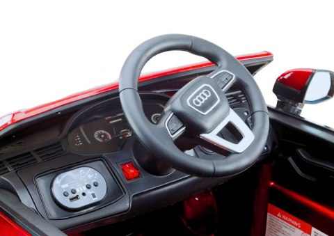 AUTO NA AKUMULATOR DLA DZIECKA AUDI Q7 LAKIER PILOT KOŁA EVA SKÓRA LED MP3