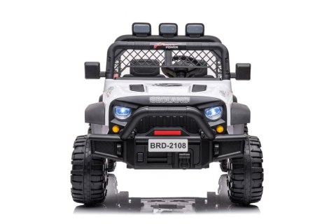 AUTO NA AKUMULATOR DLA 2 DZIECI MOCNY JEEP BRD-2108 4X200W 24V PILOT SKÓRA EVA LED MP3