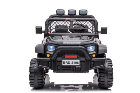 AUTO NA AKUMULATOR DLA 2 DZIECI MOCNY JEEP BRD-2108 4X200W 24V PILOT SKÓRA EVA LED MP3