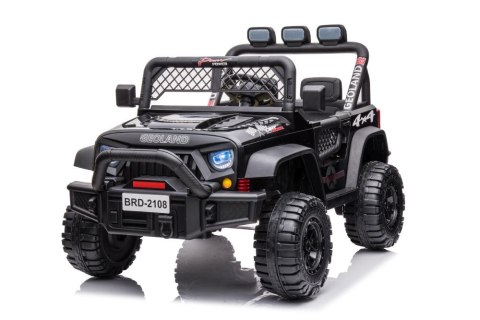 AUTO NA AKUMULATOR DLA 2 DZIECI MOCNY JEEP BRD-2108 4X200W 24V PILOT SKÓRA EVA LED MP3