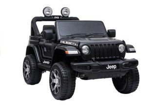 AUTO NA AKUMULATOR DLA DZIECKA JEEP WRANGLER RUBICON 4X4 EVA LED SKÓRA PILOT