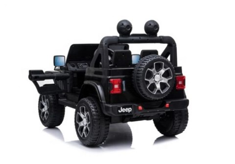 AUTO NA AKUMULATOR DLA DZIECKA JEEP WRANGLER RUBICON 4X4 EVA LED SKÓRA PILOT