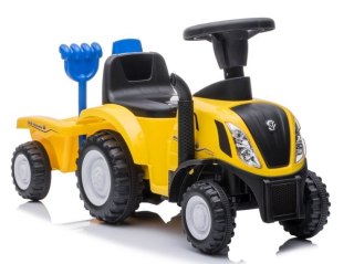 JEŹDZIK TRAKTOR DLA DZIECI 12-36M NEW HOLLAND 658T PRZYCZEPA DŹWIĘKI ŚWIATŁA