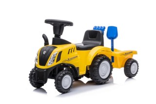 JEŹDZIK TRAKTOR DLA DZIECI 12-36M NEW HOLLAND 658T PRZYCZEPA DŹWIĘKI ŚWIATŁA