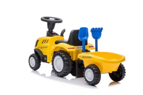 JEŹDZIK TRAKTOR DLA DZIECI 12-36M NEW HOLLAND 658T PRZYCZEPA DŹWIĘKI ŚWIATŁA