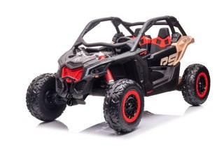 MOCNE BUGGY AUTO NA AKUMULATOR DLA 2 DZIECI CAN-AM RS 4X200W RADIO PILOT LED MP3 EVA SKÓRA