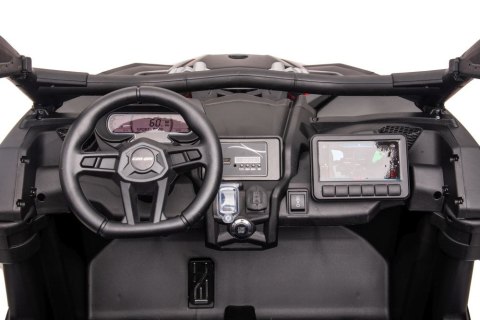 MOCNE BUGGY AUTO NA AKUMULATOR DLA 2 DZIECI CAN-AM RS 4X200W RADIO PILOT LED MP3 EVA SKÓRA