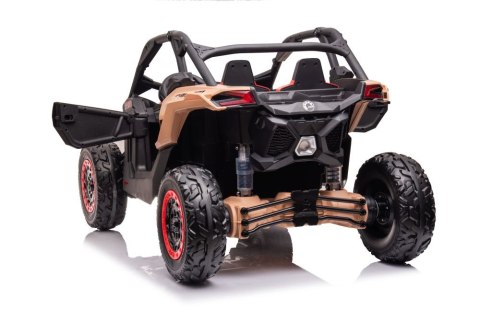 MOCNE BUGGY AUTO NA AKUMULATOR DLA 2 DZIECI CAN-AM RS 4X200W RADIO PILOT LED MP3 EVA SKÓRA