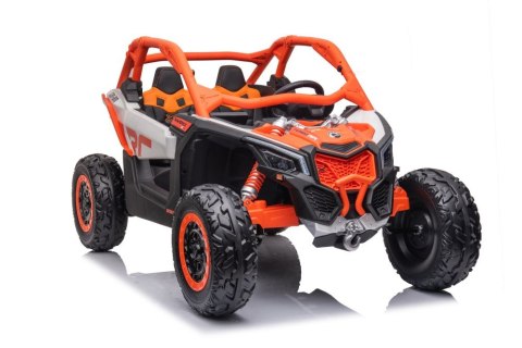 MOCNE BUGGY AUTO NA AKUMULATOR DLA 2 DZIECI CAN-AM RS 4X200W RADIO PILOT LED MP3 EVA SKÓRA