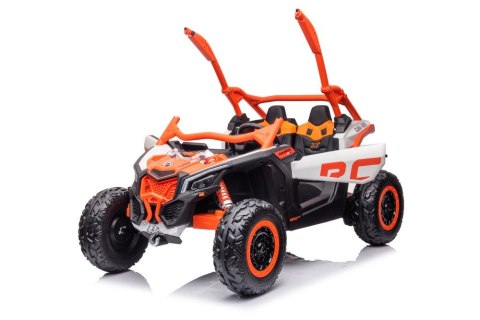 MOCNE BUGGY AUTO NA AKUMULATOR DLA 2 DZIECI CAN-AM RS 4X200W RADIO PILOT LED MP3 EVA SKÓRA