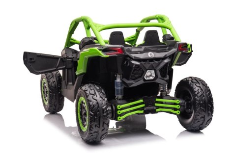 MOCNE BUGGY AUTO NA AKUMULATOR DLA 2 DZIECI CAN-AM RS 4X200W RADIO PILOT LED MP3 EVA SKÓRA