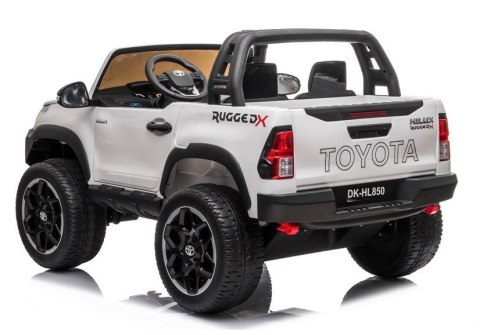 AUTO NA AKUMULATOR DLA 2 DZIECI TOYOTA HILUX 4X4 PILOT EVA SKÓRA LED RADIO MP3