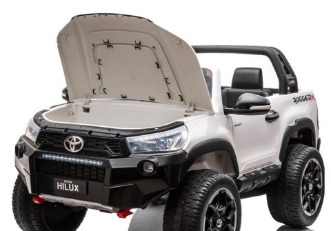 AUTO NA AKUMULATOR DLA 2 DZIECI TOYOTA HILUX 4X4 PILOT EVA SKÓRA LED RADIO MP3