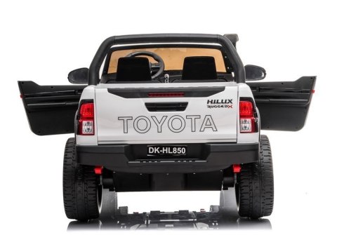 AUTO NA AKUMULATOR DLA 2 DZIECI TOYOTA HILUX 4X4 PILOT EVA SKÓRA LED RADIO MP3