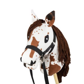 KONIK NA KIJU DO SKAKANIA MASKOTKA HOBBY HORSE SKIPPI GNIADO-SROKATY ROZMIAR A4