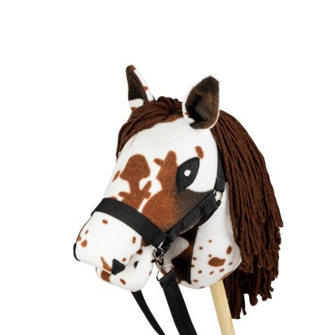 KONIK NA KIJU DO SKAKANIA MASKOTKA HOBBY HORSE SKIPPI GNIADO-SROKATY ROZMIAR A5