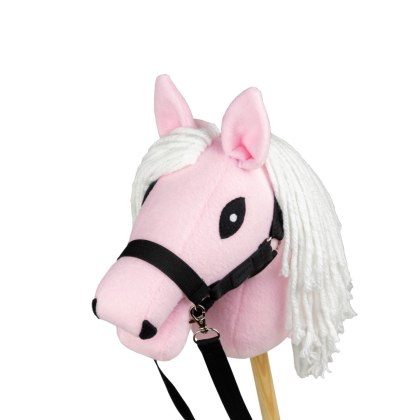 KONIK NA KIJU DO SKAKANIA MASKOTKA HOBBY HORSE SKIPPI RÓZOWY ROZMIAR A5