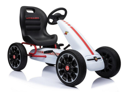 GOKART NA PEDAŁY DLA DZIECI 3-6 LAT ABARTH KOŁA EVA HAMULEC RĘCZNY DO 30KG