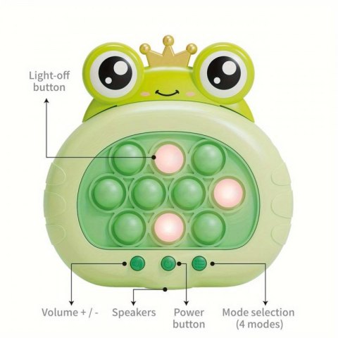 WOOPIE Gra POP IT Elektryczna Antystresowa Zręcznościowa Żabka