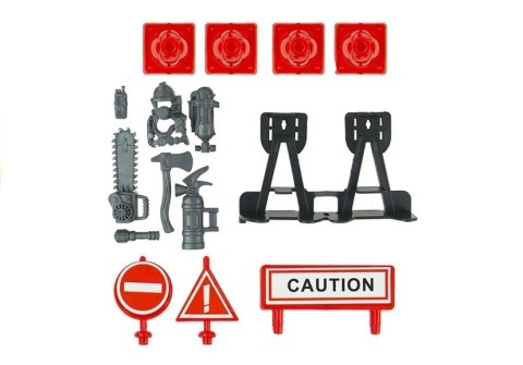 STRAŻ POŻARNA DUŻY WÓZ STRAŻACKI 48CM KASK QUAD ZESTAW AKCESORIA FIGURKI