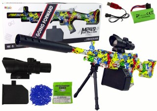 KARABIN PISTOLET NA KULKI WODNE ŻELOWE AMT GRAFFITI 73CM 5000 KULEK 2 AKUMULATORY