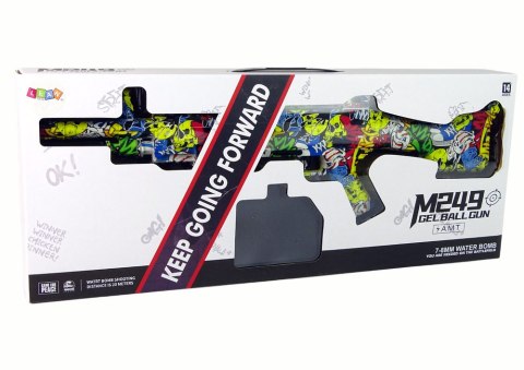 KARABIN PISTOLET NA KULKI WODNE ŻELOWE AMT GRAFFITI 73CM 5000 KULEK 2 AKUMULATORY