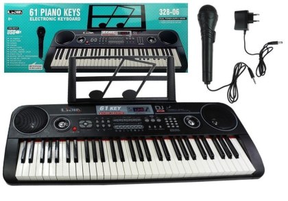 KEYBOARD ORGANY DLA DZIECKA 328-06 MIKROFON WYŚWIETLACZ STEREO NAGRYWANIE