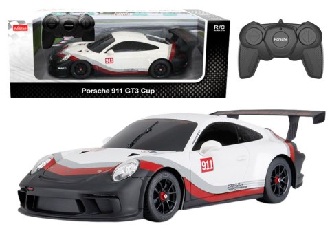 AUTO ZDALNIE STEROWANE SAMOCHÓD RC 1:18 PORSCHE 911 GT3 BIAŁO-SZARE PILOT