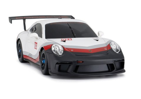 AUTO ZDALNIE STEROWANE SAMOCHÓD RC 1:18 PORSCHE 911 GT3 BIAŁO-SZARE PILOT