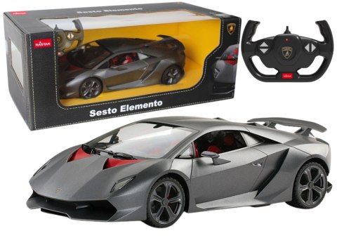 AUTO ZDALNIE STEROWANE SAMOCHÓD RC 1:14 LAMBORGHINI SESTO SZARE RASTAR PILOT