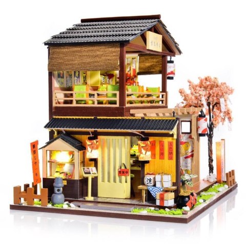 LITTLE STORY Składany Drewniany Model LED - Sushi House