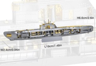 Piececool Puzzle Metalowe Model 3D - Łódź Podwodna