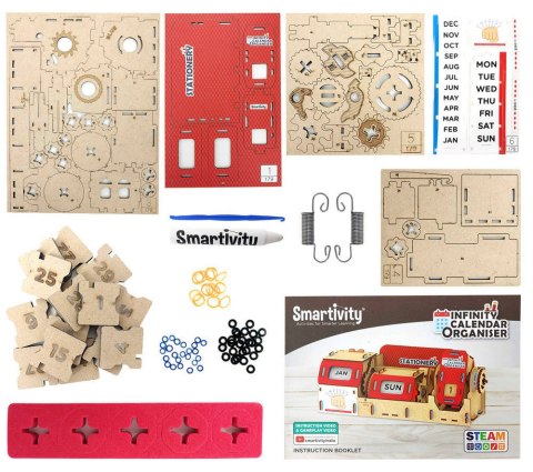 Smartivity Drewniane Mechaniczne Puzzle 3D - Kalendarz Nieskończoności