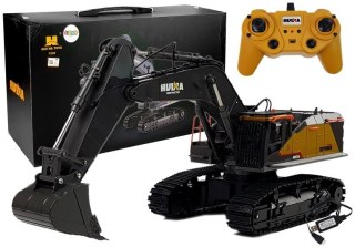 KOPARKA ZDALNIE STEROWANA RC 1:14 HUINA 1592 AKUMULATOR ŚWIATŁO PILOT 2.4G