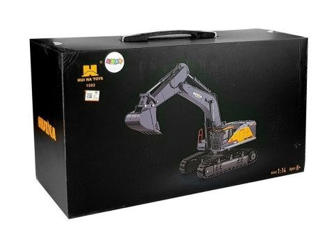 KOPARKA ZDALNIE STEROWANA RC 1:14 HUINA 1592 AKUMULATOR ŚWIATŁO PILOT 2.4G