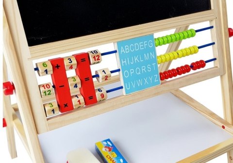 TABLICA DREWNIANA KREDOWA SUCHOSCIERALNA MAGNETYCZNA 3W1 LICZYDŁO ZEGAR AKCESORIA