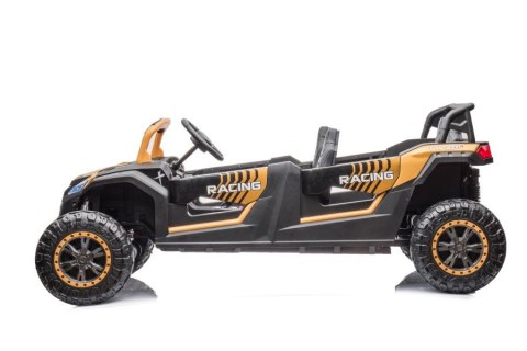 DUŻE AUTO NA AKUMULATOR TERENOWE BUGGY A033 DLA 4 DZIECI 4X150W 2X24V SKÓRA EVA KLUCZYKI MP3 RADIO