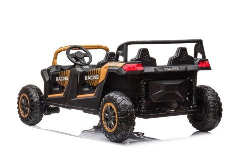 DUŻE AUTO NA AKUMULATOR TERENOWE BUGGY A033 DLA 4 DZIECI 4X150W 2X24V SKÓRA EVA KLUCZYKI MP3 RADIO