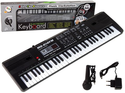 KEYBOARD ORGANY PIANINO MQ-012FM MIKROFON RADIO NAGRYWANIE TRYB NAUKI GŁOŚNIK