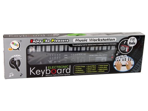 KEYBOARD ORGANY PIANINO MQ-012FM MIKROFON RADIO NAGRYWANIE TRYB NAUKI GŁOŚNIK