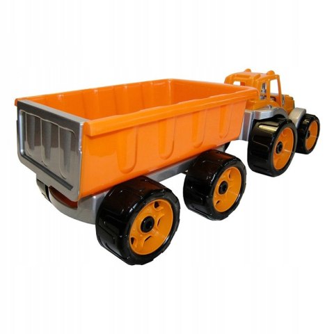 DUZY TRAKTOR CIĄGNIK Z PRZYCZEPĄ PAKA MASZYNA 54cm