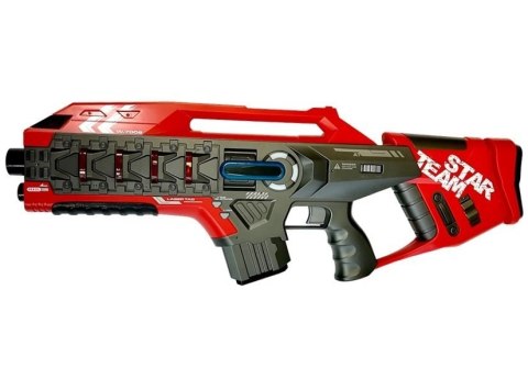 KARABINY PISTOLETY LASEROWE BROŃ DO GRY LASER TAG ZESTAW 2 KOLORY ZASIEG 60M