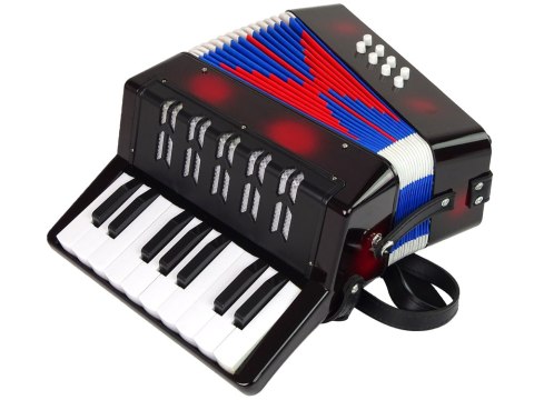 AKORDEON PIANINKO DLA DZIECI INSTRUMENT MUZYCZNY 17 KLAWISZY HARMONIA CZARNY