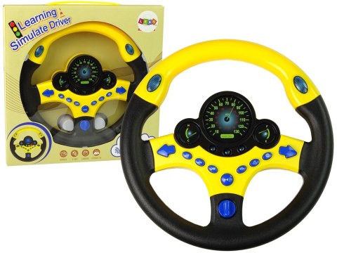 KIEROWNICA INTERAKTYWNA EDUKACYJNA SYMULATOR JAZDY DŹWIĘKI ŚWIATŁA ŻÓŁTA