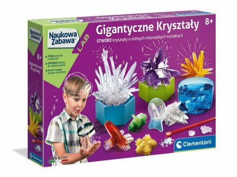 GIGANTYCZNE KRYSZTAŁY NAUKOWA ZABAWA CLEMENTONI ZESTAW DOŚWIADCZALNY