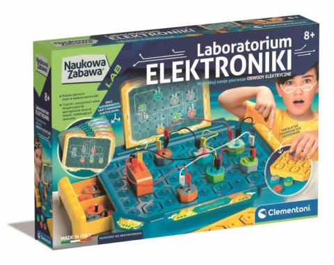 LABORATORIUM ELEKTRONIKI CLEMENTONI ZESTAW EDUKACYJNY NAUKOWY MAŁY ELEKTRONIK